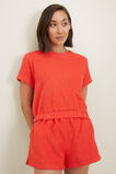 Terry Crop Tee  Chilli Red  hi-res