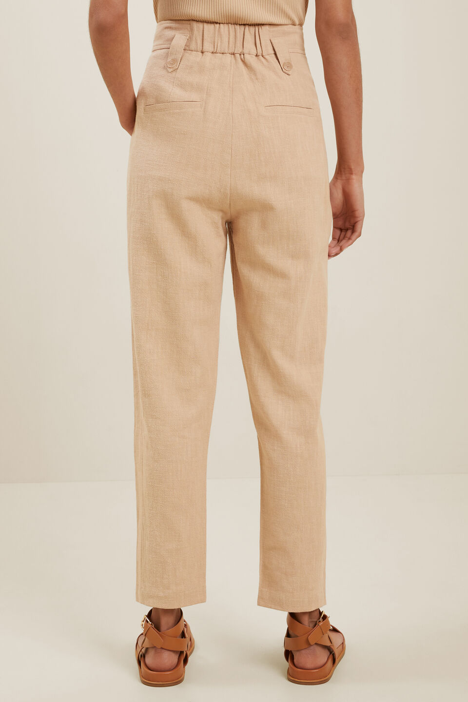 Textured Tapered Pant  Neutral Sand