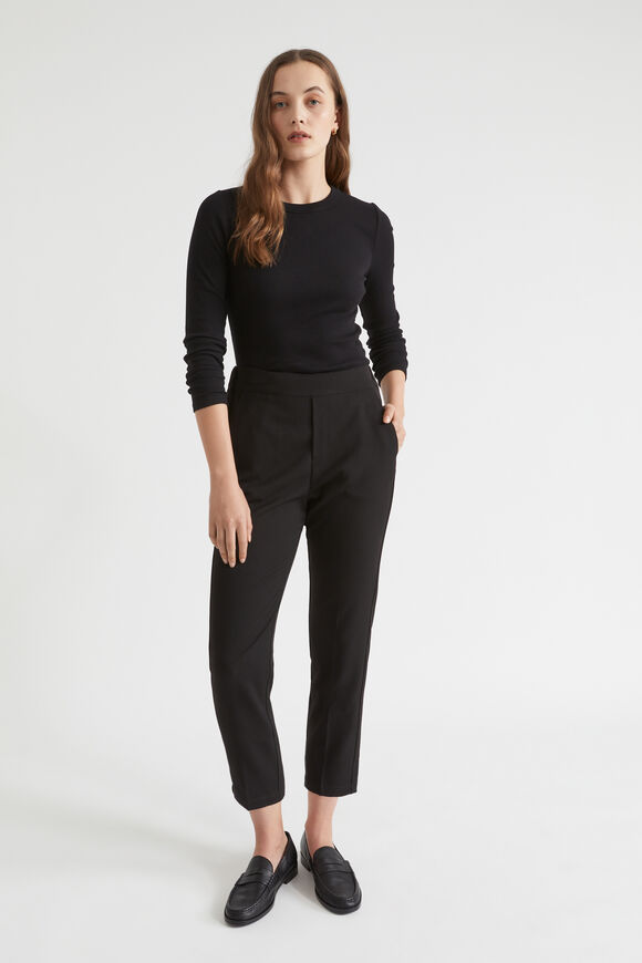 Slim Leg Pull On Pant  Black  hi-res