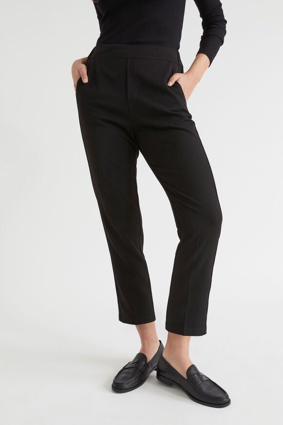 Slim Leg Pull On Pant  Black  hi-res