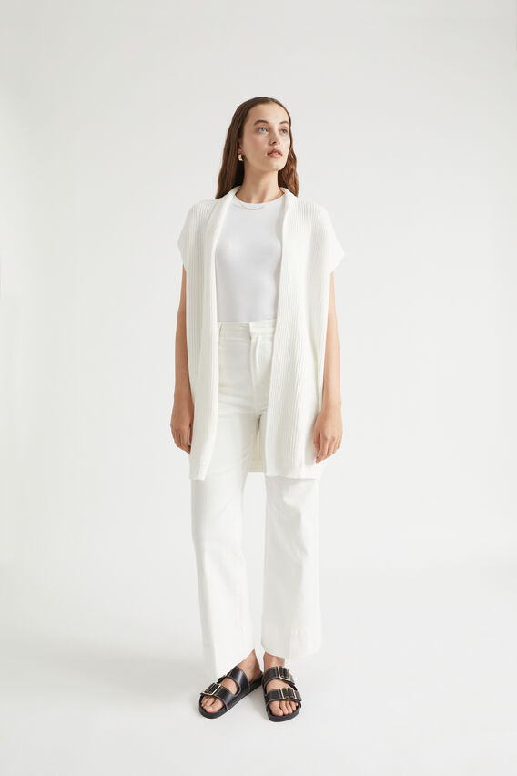 Chunky Knit Gilet  Cloud Cream  hi-res