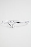 Silver Initial Bangle  W  hi-res
