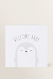Large Penguin Baby Card    hi-res