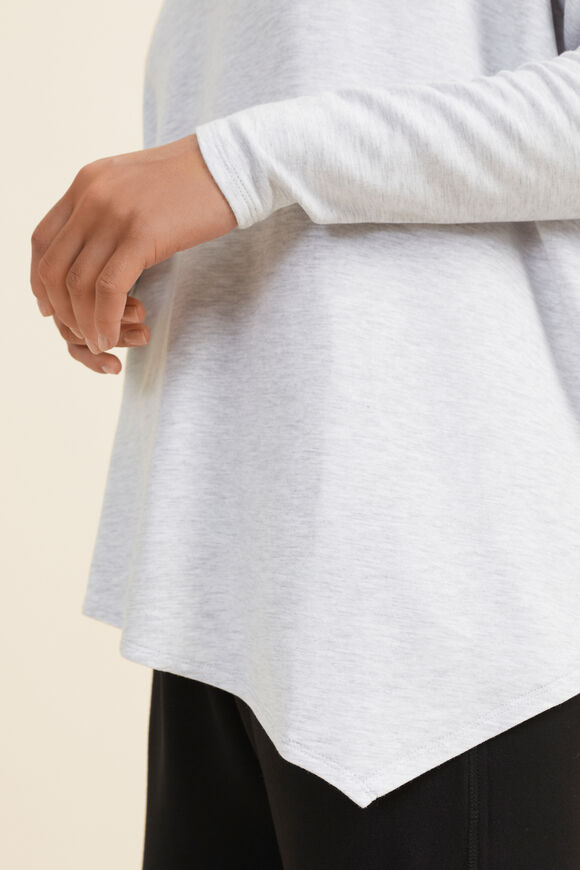 Core Asymmetrical Sweat  Light Grey Marle  hi-res