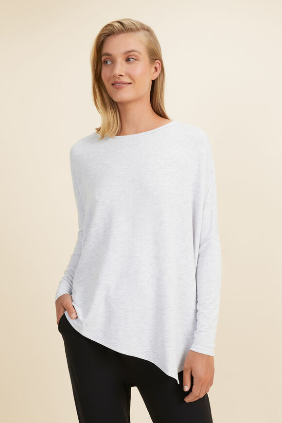 Core Asymmetrical Sweat  Light Grey Marle  hi-res