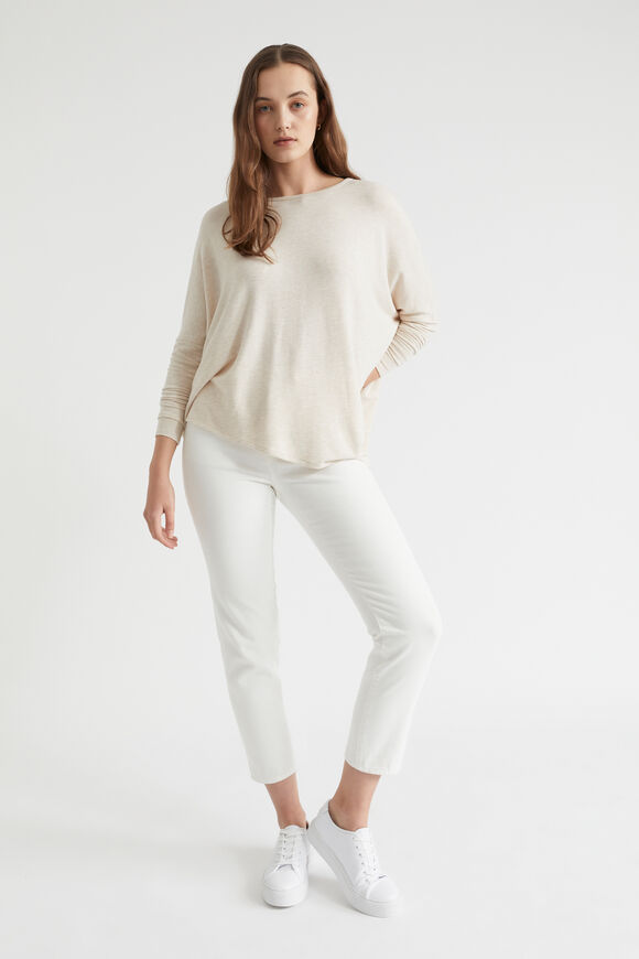 Core Asymmetrical Sweat  Oyster Marle  hi-res