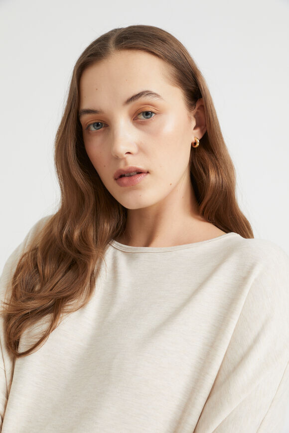 Core Asymmetrical Sweat  Oyster Marle  hi-res