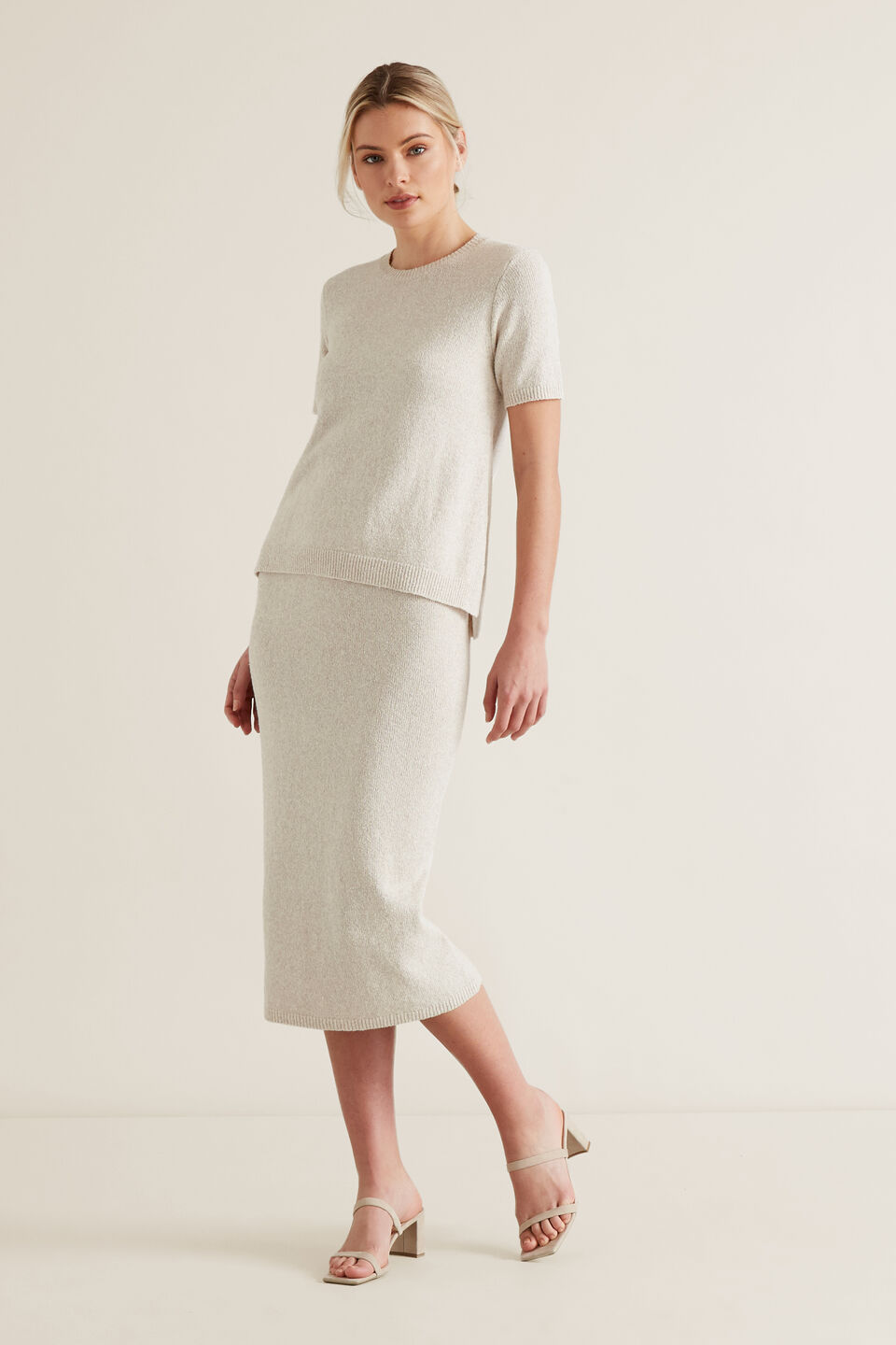 Textured Boucle Skirt  