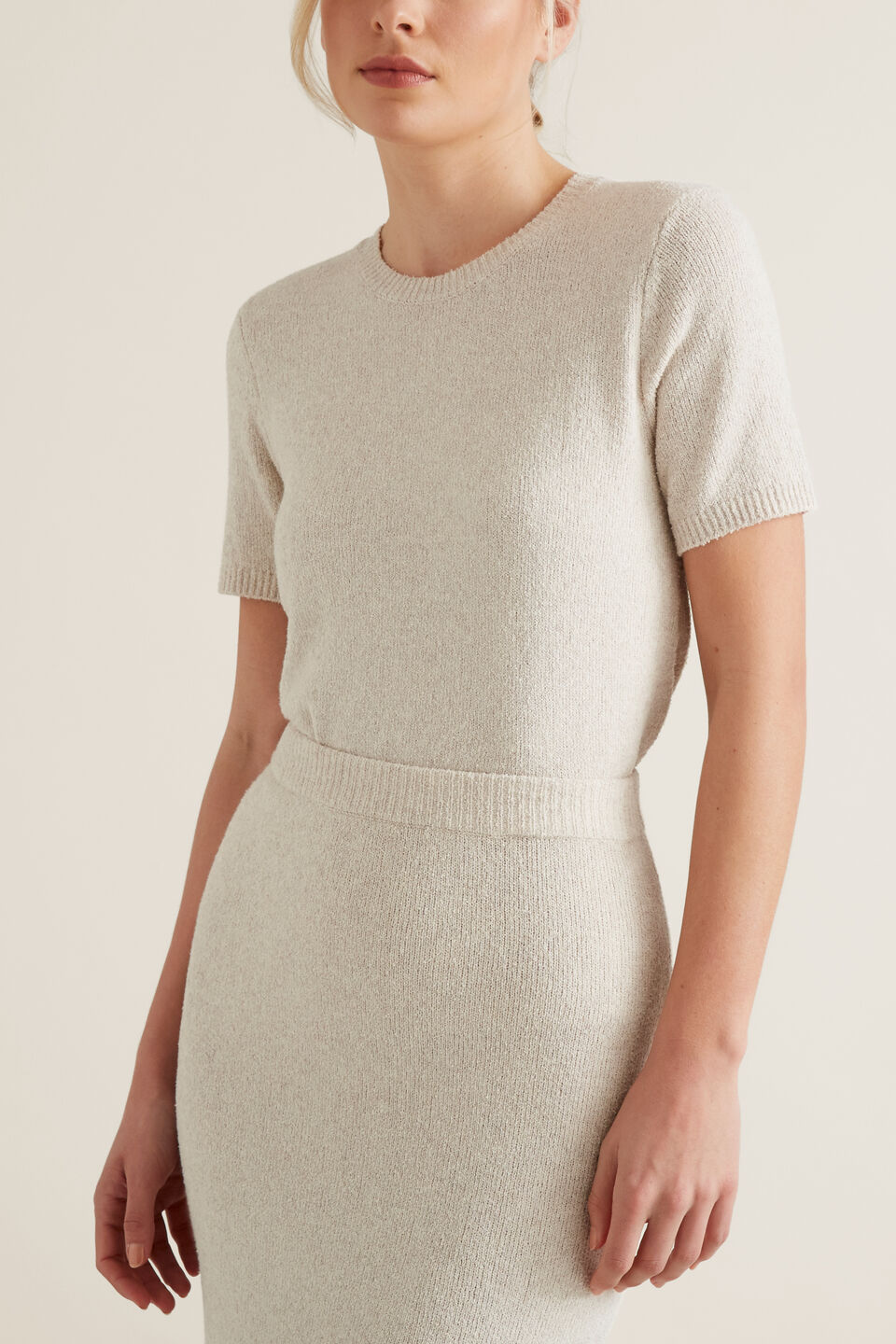 Textured Boucle Skirt  