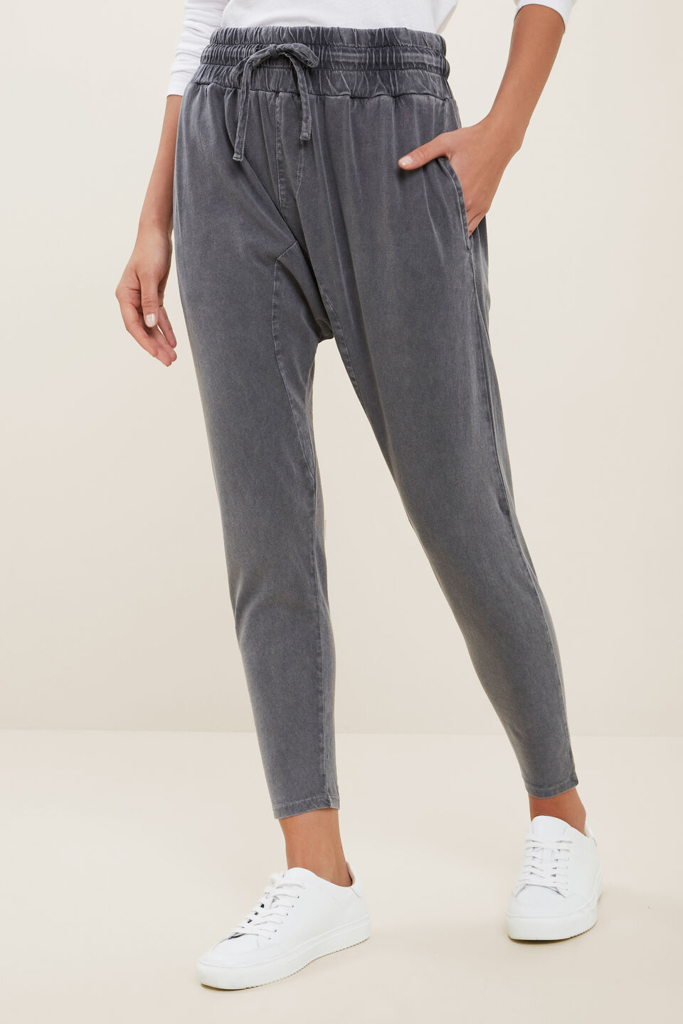 Harem Track Pant  Coal Vintage Wash