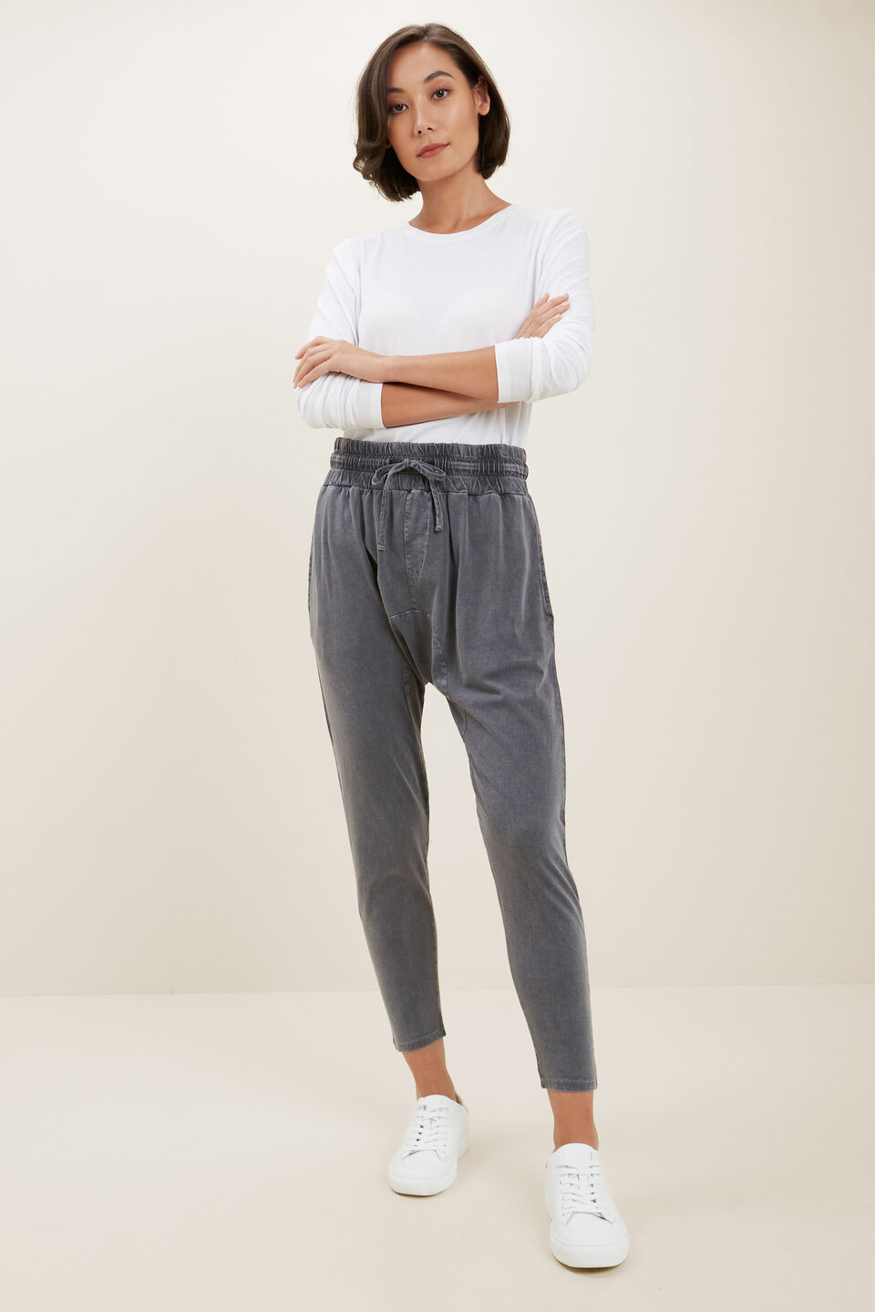 Harem Track Pant  Coal Vintage Wash