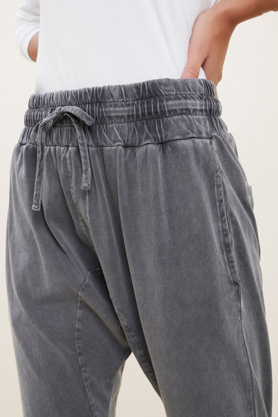 Harem Track Pant  Coal Vintage Wash