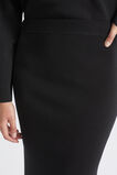 Crepe Knit Split Skirt  Black  hi-res