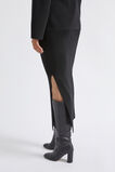 Crepe Knit Split Skirt  Black  hi-res