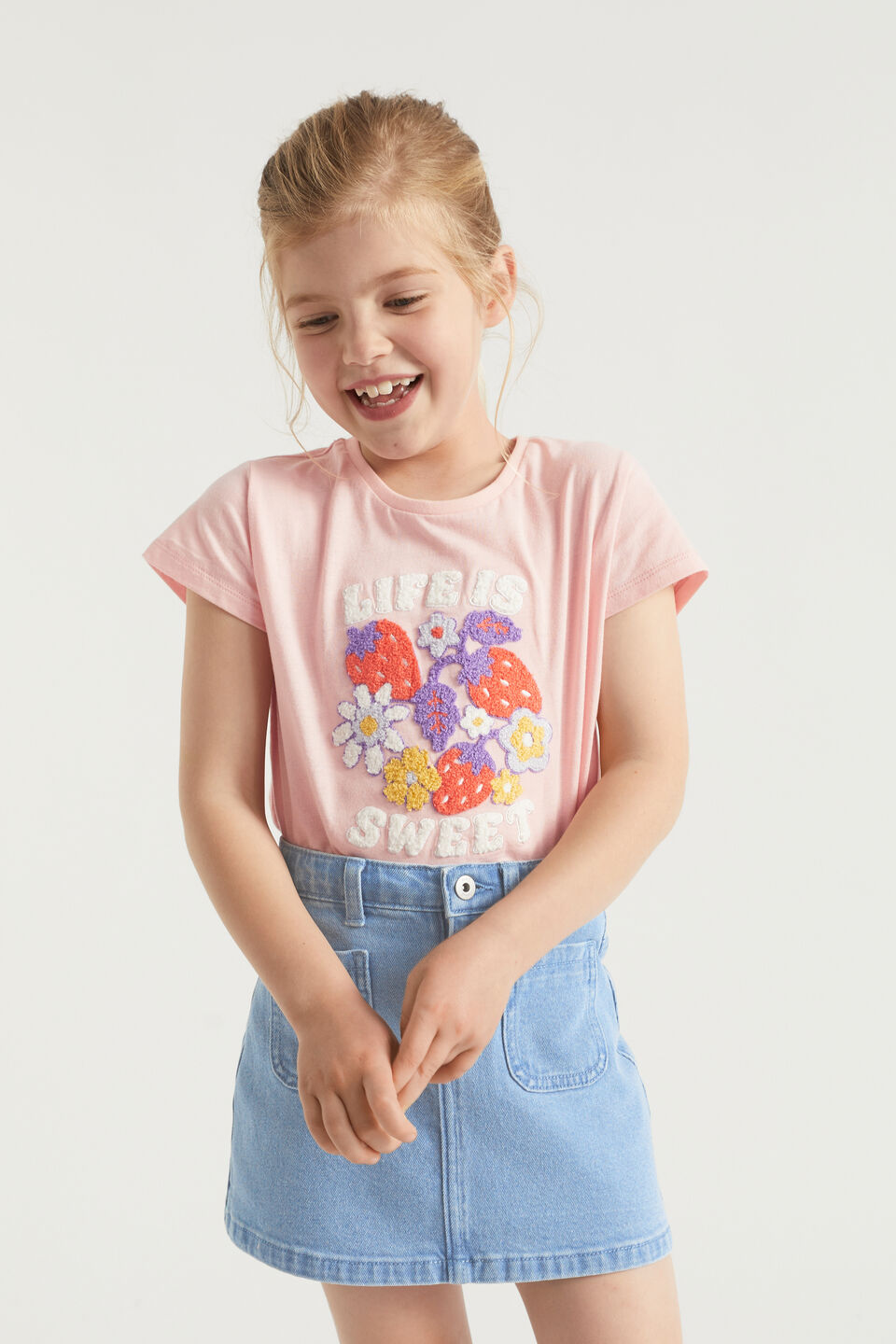 Life Is Sweet Tee  Dusty Rose