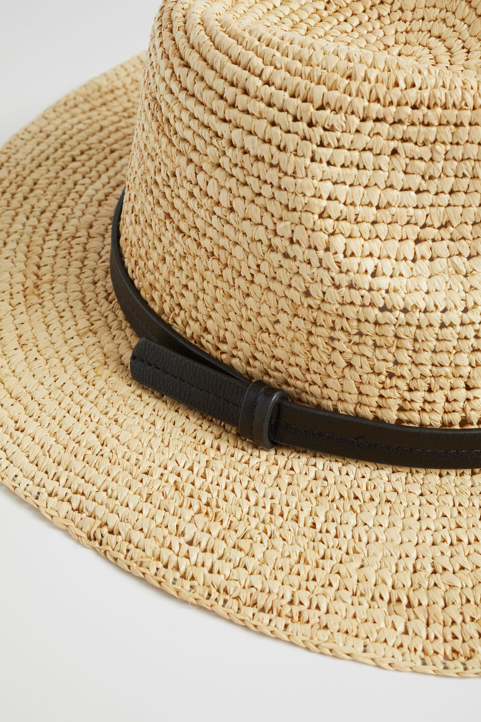 Raffia Panama  Natural Black