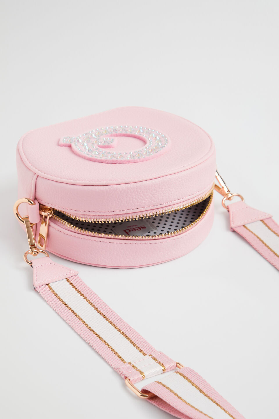 Circle Jewel Initial Bag  Q