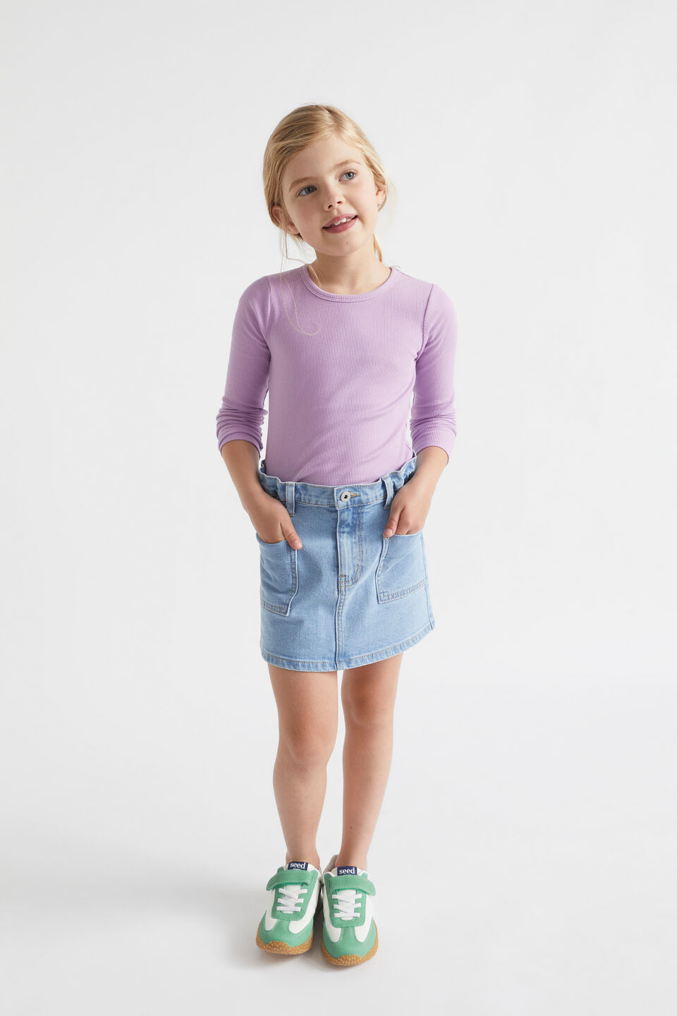 Cargo Pocket Skirt  Original Indigo