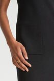 Crepe Mini Dress  Black  hi-res