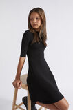 Rib Knit Dress  Black  hi-res