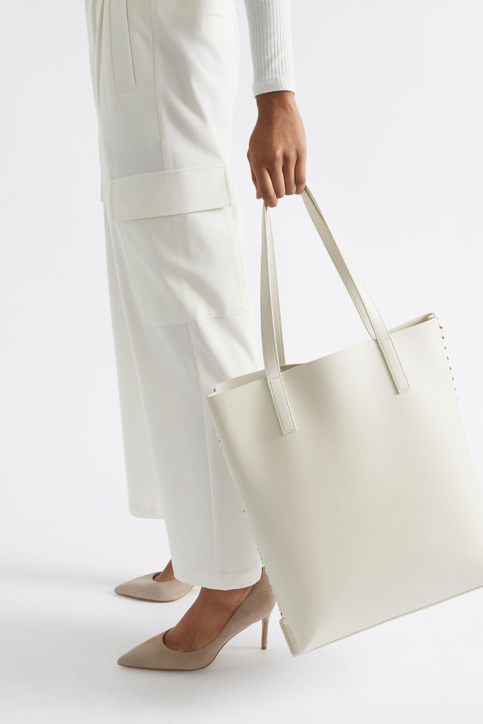 Chain Tote  Bone