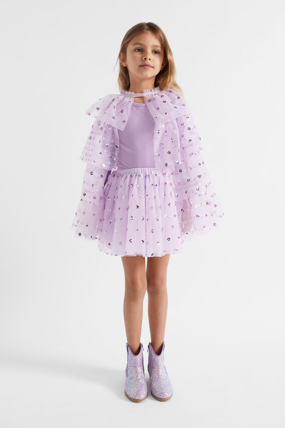 Sequin Party Cape  Orchid  hi-res
