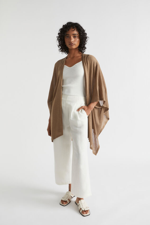 Fine Knit Poncho  Deep Brass  hi-res