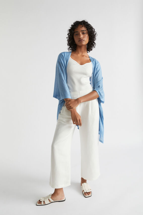 Fine Knit Poncho  Soft Cobalt  hi-res
