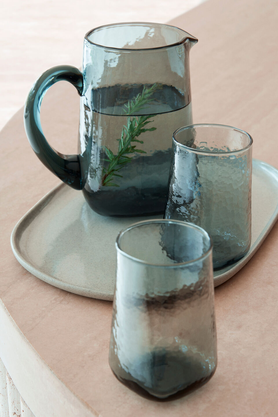 Frida Highball Set of 4  Smoke Grey
