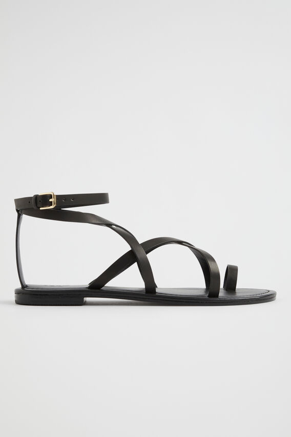 Jasmine Flat Sandal  Black  hi-res