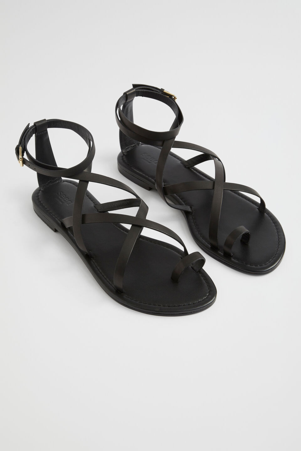 Jasmine Flat Sandal  Black