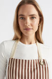 Cotton Adult Apron  Chocolate Stripe  hi-res