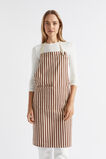 Cotton Adult Apron  Chocolate Stripe  hi-res