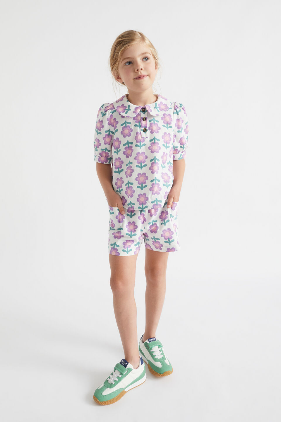 Retro Floral Shorts  Multi