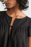 Voile Yoke Frill Sleeve Blouse  Black  hi-res