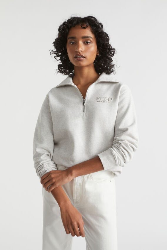 Core Heritage Logo Sweat  Light Grey Marle  hi-res