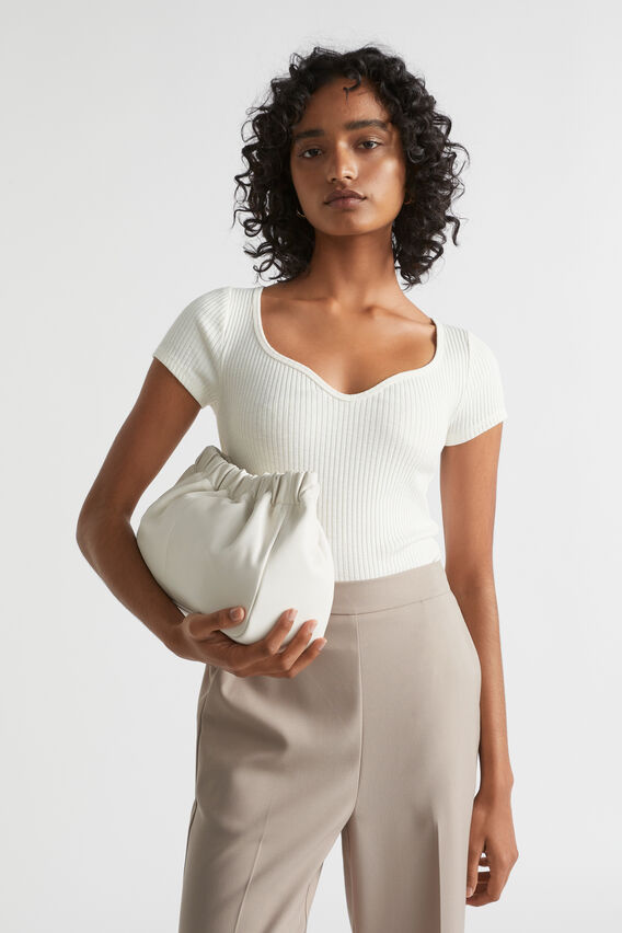 Ribbed Sweetheart Tee  Cloud Cream  hi-res