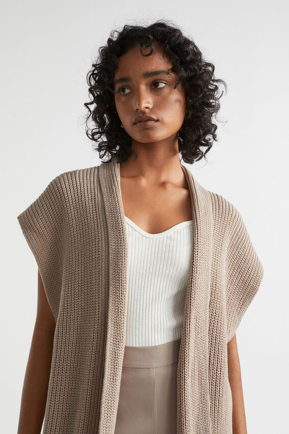Wool Knit Gilet  Light Storm  hi-res