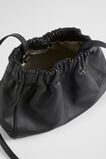 Rouched Leather Crossbody Bag  Black  hi-res