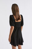 Textured Puff Sleeve Dress  Black  hi-res