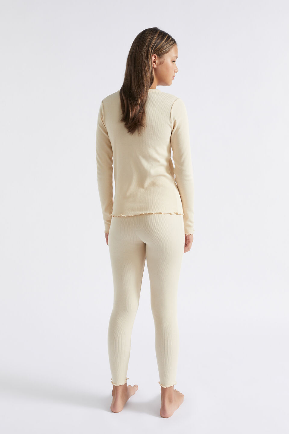 Embroidered Rib PJ  Chai