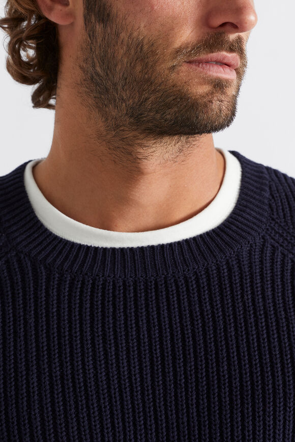 Raglan Knit Sweater  Midnight Blue  hi-res