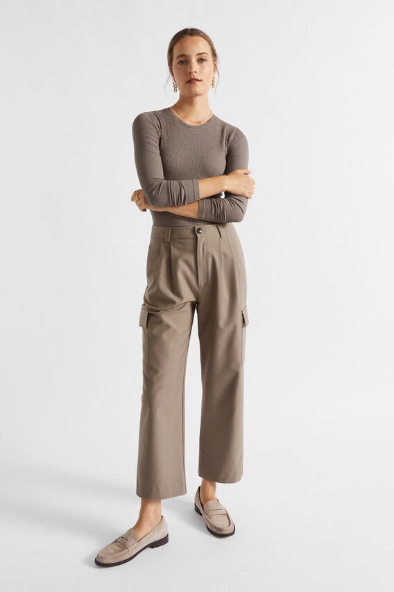 Core Rib Crew Neck Top  Hazel Marle  hi-res