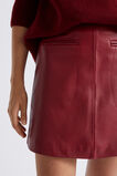 Leather A Line Mini Skirt  Sangria  hi-res