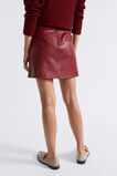 Leather A Line Mini Skirt  Sangria  hi-res
