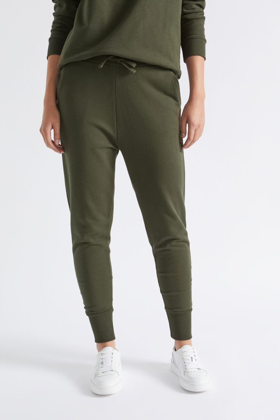 Heritage Logo Terry Trackpant  Dark Fern