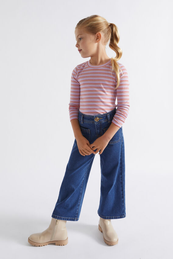 Multi Stripe Rib Tee  Orchid  hi-res