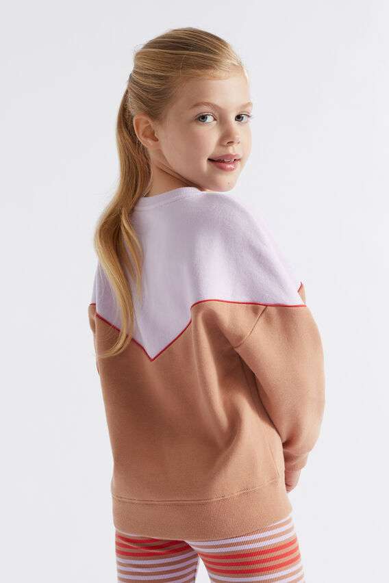 Colourblock Sweat  Cappuccino  hi-res