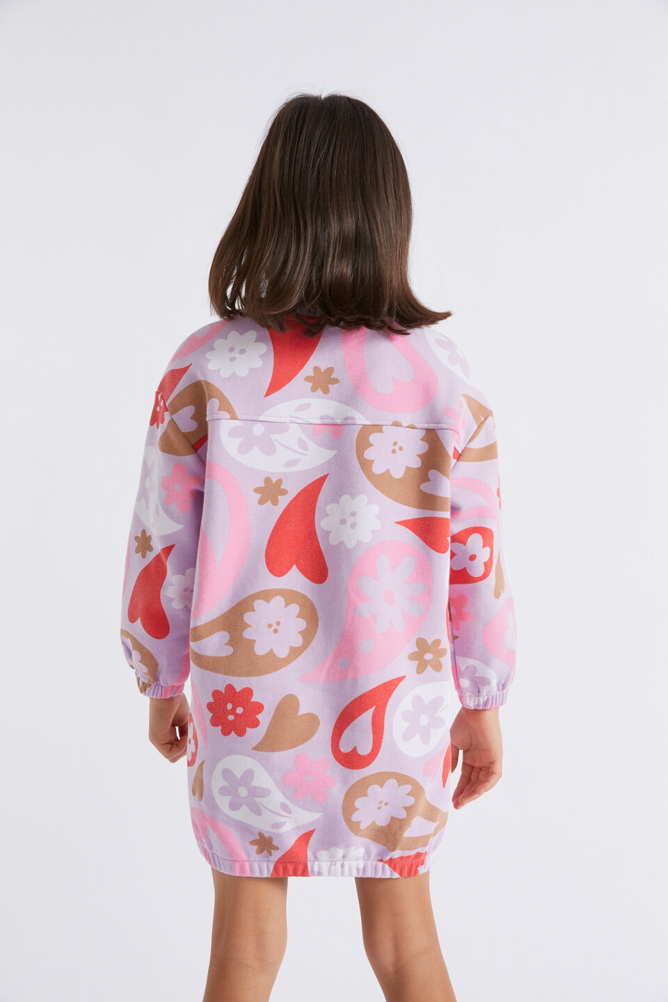 Oversize Paisley Dress  Orchid