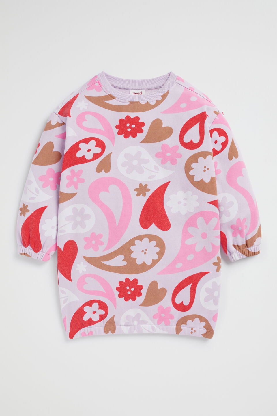 Oversize Paisley Dress  Orchid